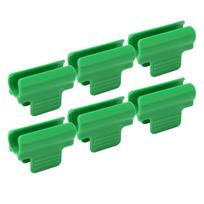 100 PCS Garden Shed Clamps Plastic Stable Versatile Film Shading Net Clips for Greenhouse 16mm/0.63in green