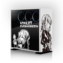 Violet Evergarden Anime Stickers for PC Case,Japanese Cartoon Decor Decals for ATX Computer Chassis Skin,Easy Removable