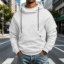 Men's Casual Long Sleeve Pullover Hoodie with Round Neck Sweatshirt for Sports and Everyday Wear XL balta