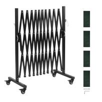 VEVOR Expandable Barricade, 3.37m Expandable Safety Barrier, Flexible Mobile Barricade with Locking Casters