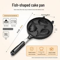 Aluminum Non-Stick Taiyaki Waffle Cake Grill Pan 3 Fish Taiyaki Grill Pan