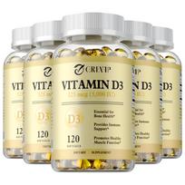 Vitamin D3 5000 IU (125 mcg) 120 Softgels — Bone Health, Immune Support, Daily Wellness 120*5