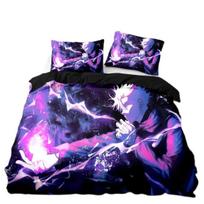 Jujutsu Kaisen Satoru Gojo Bedding Set Bedroom Soft Modern Bedspreads Comefortable Kids Duvet Cover Quilt Cover And Pillowcase 140*200cm/55x79in Single/Twin 3pcs black
