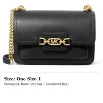 MICHAEL KORS Heather Odinė Rankinė per petį Didelė Moteriška Juoda 30S2G7HL3L-001 One Size 1 black