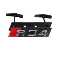 3D ABS For Audi RS6 RS4 RS3 RS5 RS8 RS7 Emblem Car Front Grille Badge Logo Decoration Stickers Exterior Modification Accessories 1PC black