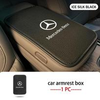 Ice Silk Car Armrest Box Center Console Protection Pad For Mercedes Benz C180 C300 W124 W176 W177 C200 C260 GLC CLE CLA AMG