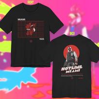 Hotline Miami graphic Tee | Retro Miami 1989 pixel art 100 pink