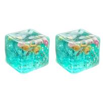 Ocean Theme Ice Cube Maltose Squishy Slow Rising Stress Ball Portable Sensory Anxiety Relief Fidget Toy Creative Gift