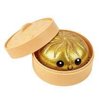 Cute Glitter Dumplings Squishy Toy With Steamer Soft Slow Resilience Toys Stress Relief Sensory Ball Ling Relaxation Tool