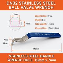 DN15-50 Ball Valve Handle Lever Handle Water Pipe Wrench Valve Accessories Water Pipe Valve 1-1/4"