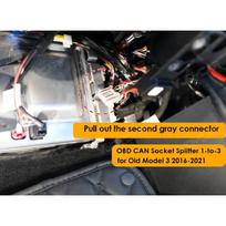 Tesla OBD daliklis 1-to-3 OBD CAN lizdo kištukas 12PIN 20PIN 26PIN Vienas į tris kištuko adapteris Dešinė priekinė durų A statramsčio Front OBD Old 3