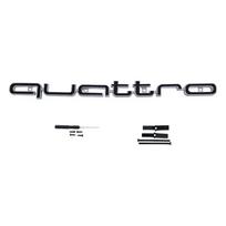 1PC Quattro Emblem 3D ABS Car Front Grille Emblem For Audi A3 A4 A5 A6 A6L A7 A8 Q3 Q5 Q7 S3 S4 S5 RS3 RS4 RS6 Badge Accessories