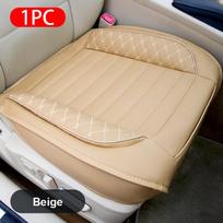SEAMETAL 1PC automobilio priekinės sėdynės užvalkalas Prabangus odinis automobilio sėdynės pagalvėlės užvalkalas keturiems sezonams 1pc front seat smėlis