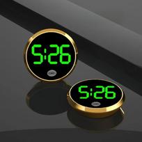 LED automobilių laikrodis šviečiantis 45 mm mini skaitmeninis laikrodis, skirtas automobiliams, vandeniui atsparus elektroninis kvarcinis laikrodis, dviratis, motociklas, laikrodis, automatinis prietaisų skydelio priedai black