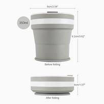 Silicone Collapsible Cup Portable Telescopic Drinking Cup with Cover for Travel Camping pilka