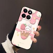 For Honor 200 Smart Case Luxury Fashion Painted Soft Protective Silicone Cases For Honor X7C Back Cover Phone Shell Fundas Coque For Honor 200 Smart white