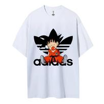 Dragon Ball Son Goku Short Sleeve Mens and Womens Same Comfortable Short Sleeve Couples Casual Short Sleeve Popular Top M black