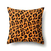 Pagalvės užvalkalas Dekoracija namams Svetainės Sofos Sėdynės ful Leopardų Rašto Poliesterio Pagalvė,(5) 66x66cm orange
