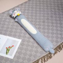 Non-Toxic Hug Cat Water Injection Long Strip Hot Water Bag Soft Stuffed Plush Toys Plushies Animal Cute Kitten Warm Gifts For Winter 60cm gray