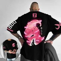2026 New Dragon Ball Vegeta Japanese Anime Summer Mens Tshirt 3D Printed Y2k Harajuku Family Loose Short Sleeve Large Size 4XL pink