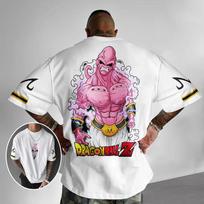 2026 New Dragon Ball Vegeta Japanese Anime Summer Mens Tshirt 3D Printed Y2k Harajuku Family Loose Short Sleeve Large Size L white