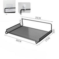 Router Storage Shelf TV Set-top Box Wall Hanging On The Wall Storage Shelf No Punching Wireless Wifi Storage Shelf 30*17*6cm pilka