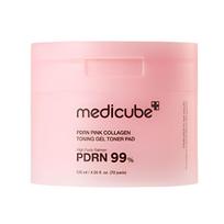 MEDICUBE PDRN Pink Collagen Toning Gel Toner Pads 70 Sheets – Brightening & Firming Care white