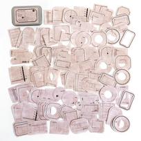 150 pcs Lron box labels Sticky note paper base border color collage message memo Decorative Wild Retro INS Style Craft Supplies white