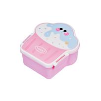 Cute Bento Lunch Box School Heater Portable Plastic Lunch Container For Kids Girls Bread Sandwich Food Warmer Compartments white