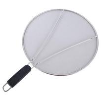 New Stainless Steel Grease Splatter Screen Cooking Frying Kitchen Tools Splash Cover Anti Splatter Pan Mesh Guard Screen white
