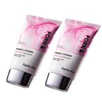 Farmstay PDRN & Vitamin Advanced Sun Cream 50g x 2pcs pink