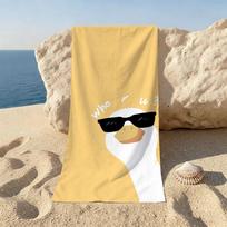 Funny Pet Duck Towel Towels For Beaches Yoga Studios Gyms Hot Springs Swimming Pools And Picnics STJ40x70CM beige