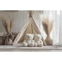 Boho Pampas Lokelio Fotografijos Fonas Balionų Arkos Palapinės Dekoravimas Torto Smūgis Kūdikio 1-asis Gimtadienis Patalpų Fotostendas Fonai Vinyl W90xH60cm gray