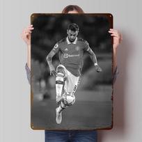 Bruno Fernandes spausdintas plakatas, individualus sienų menas, retro vintažiniai metaliniai skardos ženklai kambariui, moderni namų dekoracija, prabangus namas 20x30cm（7.8x11.8inch） gray