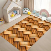 Woven Texture Bamboo Zen Scene Rug Natural Japanese Style Anti-Slip Large Area Carpet for Living Room Bedroom Decor 60cm x 90cm