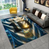 Football Goat M-Messi Sport Non-Slip Area Rug for Living Room,Bedroom,Playroom,Soft Carpet Floor Mat Home Decor Rug Kids Room 80x120cm gray