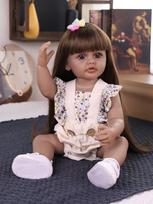 KEIUMI 55cm Reborn Girl Doll Full Silicone Vinyl Black skin Newborn Baby Doll toy Christmas Gifts Early Educational Playmate 22 inch about 55 cm white