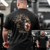 Silverback Fitness Training Gym Leisure T-Shirt Men's and Women's Luxury Brand Art S black