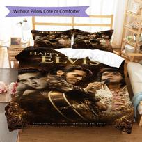 Elvis Presley Rock Singer 3‑Piece Bedding Set 3D Print Duvet Cover Pillowcase Bedroom Decor 200x200cm