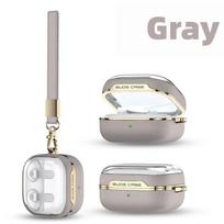 Luxury Leather Pattern Design For Samsung Galaxy Buds 4 Pro /4 () Cover Creative Electroplated With Lanyard For Galaxy Buds For Buds 4 4Pro