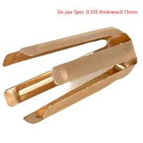 High Quality Copper Golf Shaft Adapter Shims 5/10Pcs 0.335/0.350mm 6/8 Legs for Professional Golf Club Maintenance A4 brown