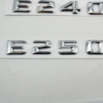 3D W124 W211 Mercedes-Benz E-CLASS E63 E200 E220 E240 E250 E280 E420 E430 E450 E550 For Trunk Rear Emblem Badge Chrome Letters E250