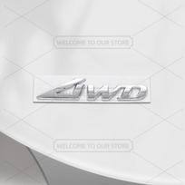 Car 3D Metal 4WD AWD Body Emblem Badge Decals Auto KUIS5 Tail Sticker For G80 GV70 GV80 GV60 G70 G90 GV90 Essentia I20 I30 Tucson gray