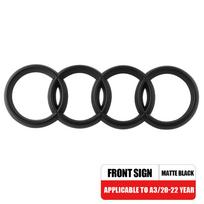 Original Car Front Grill Badge Decoration Cover Rear Trunk Emblem Sticker Accessories For Audi New A3 2020 2021 2022 2023 2024 Audi A3 2020-2024