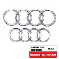 Original Car Front Grill Badge Decoration Cover Rear Trunk Emblem Sticker Accessories For Audi New A3 2020 2021 2022 2023 2024 Audi A3 2020-2024