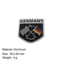 3D Premium Deutsch Germany German Flag Map Logo for JFJDX5 car Engine Hood Fender trunk Tail Rear Decal Emblem Badge Sticker