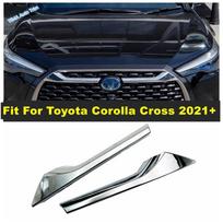 ABS Auto Front Grill Grille Bumper ert Bonnet Garnish Strip Decor Cover Trim Accessories For Toyota Corolla Cross  - 2024 black