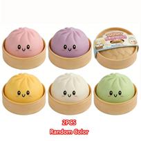 Dumpling Squishy Squeeze Toys Smile Face Dumpling Anti-Stress Ball Soft Fidget  Squishy Tabas Bun Slow Rebound Sqush Toys