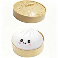 1-12Pcs Dumpling Squishes Balls Fidget Sensory Toy Simulation Food With Little Steamer Squeeze Dough Ball Stress Relief Toy