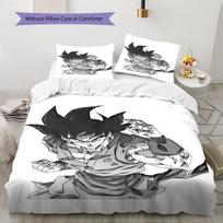 Dragon Ball Cute Son Goku Soft Comfort Duvet Cover, Kids Bedding Set Gift,Size Various Options-HE7 EU Single 135*200cm/53x79in 3pcs